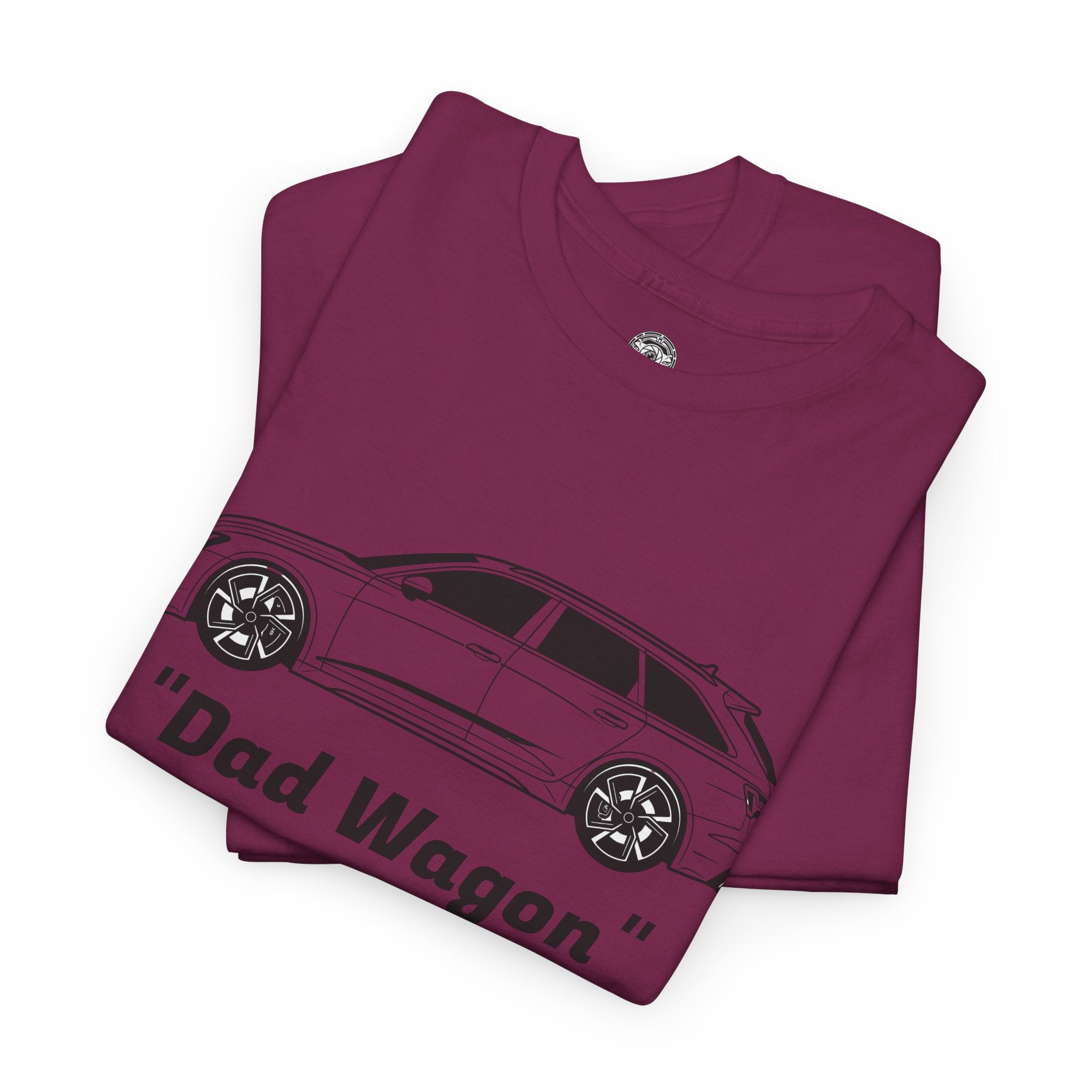 Unisex Heavy Cotton Tee — Twin-Turbo V8 "Dad Wagon"