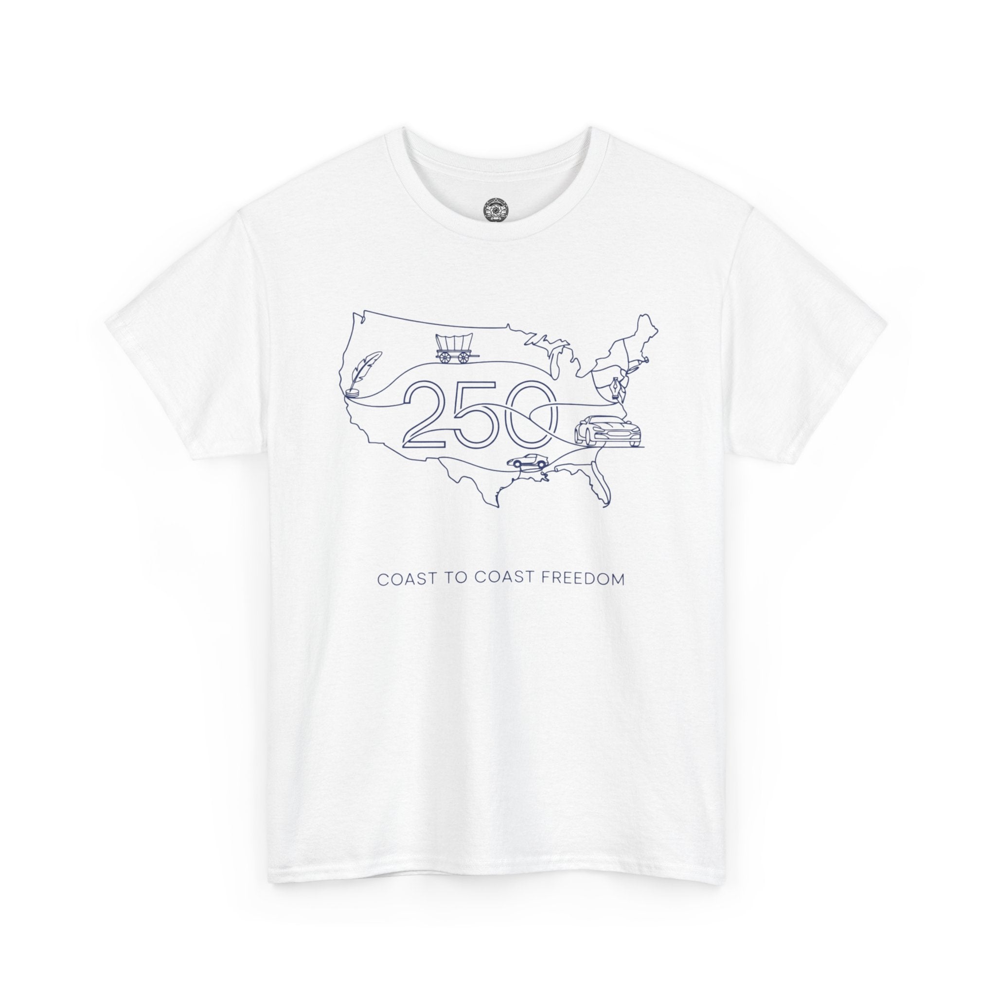 Unisex Heavy Cotton Tee — 250th Coast to Coast Freedom