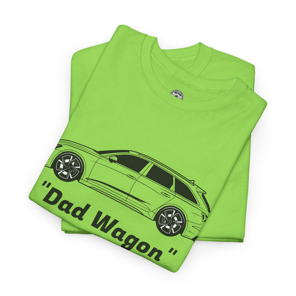 Unisex Heavy Cotton Tee — Twin-Turbo V8 "Dad Wagon"