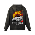 Super Heavyweight Sun Faded Hoodie - Retro 'VTEC Clan'