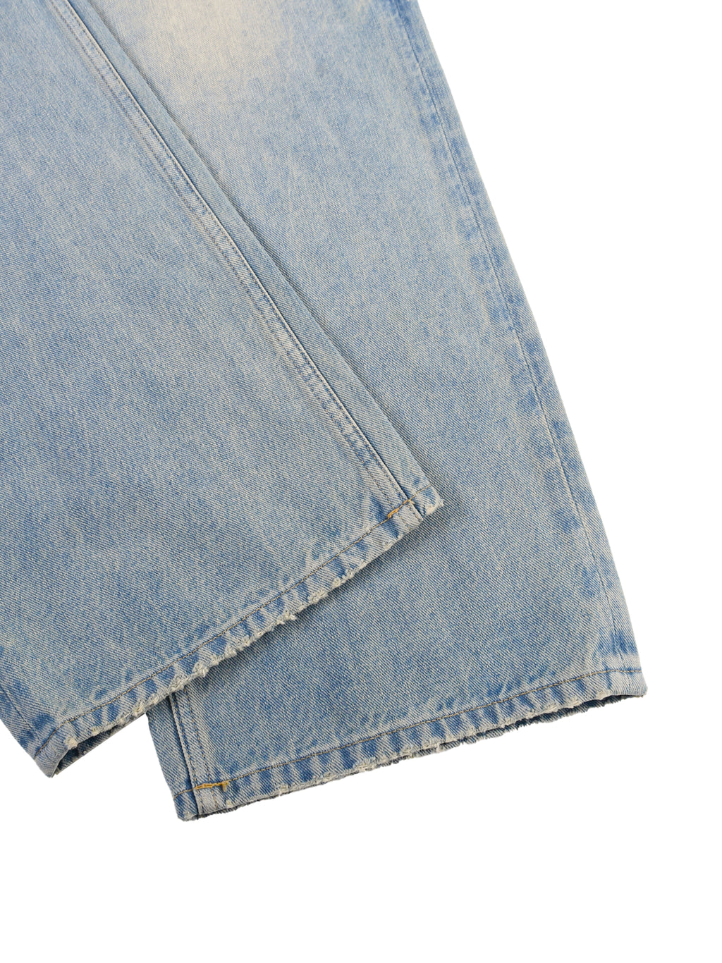 Sun-Fade Raw Hem Denim Jeans - Kenmeri
