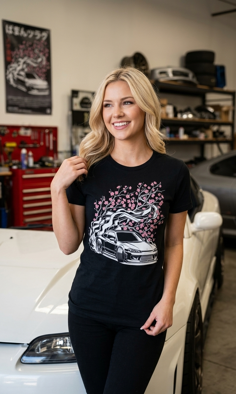 Women's Slim Fit Tee - Sakura JDM