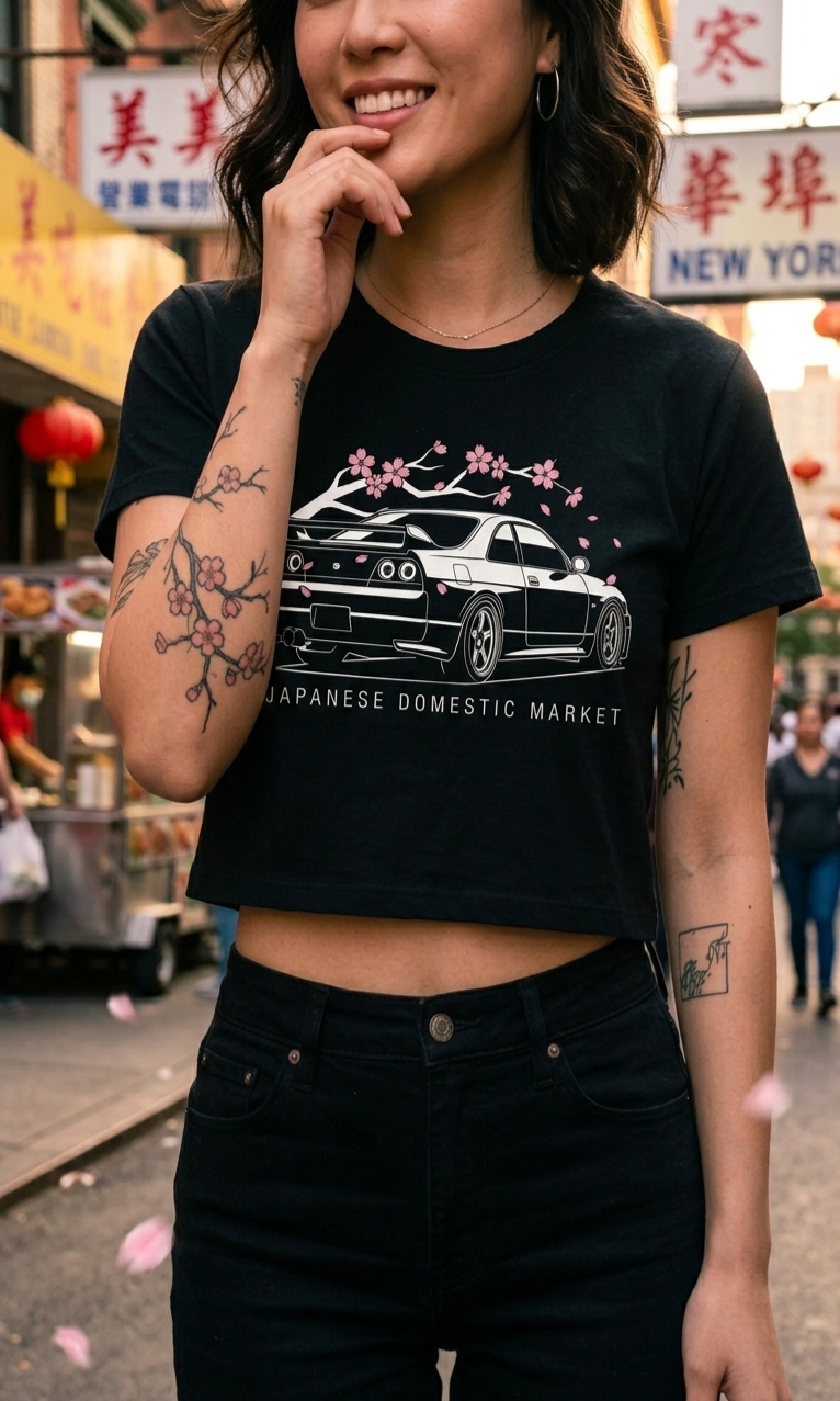 Women's Crop Top - JDM Sakura