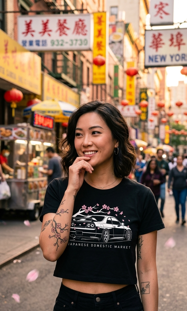 Women's Crop Top - JDM Sakura